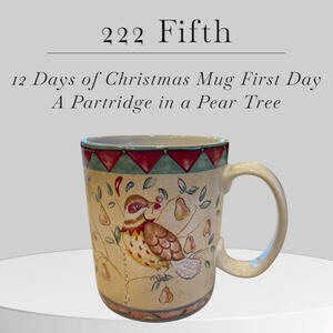222 Fifth 12 Days of Christmas Mug First Day A Partridge in a Pear Tree